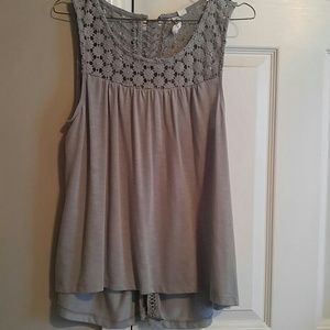 Grey sleeveless top